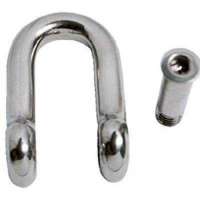 DEE SHACKLE WITH HEX.SOCKET HEAD PIN,AISI316